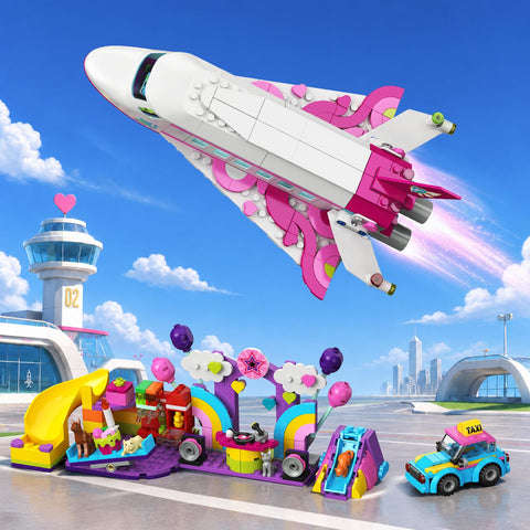 3-in-1 Friends Airplane Building Set with Light