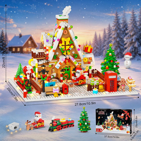 Advent Calendar 2026 Gingerbread House Mini Building Set with Lights