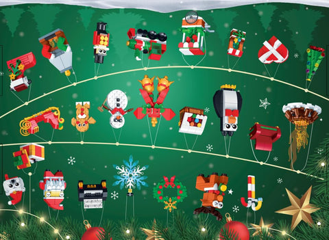 24-Pack Christmas Ornament Building Set – Hanging Holiday Decorations