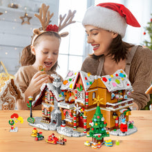 2024 Christmas Gingerbread House Building Toy with LED Light - 3 Style Modes Gingerbread Village House Building Block Set with Santa Claus Xmas Tree Train for Adults Kids Girls Boys Ages 8+ (1397 PCS)