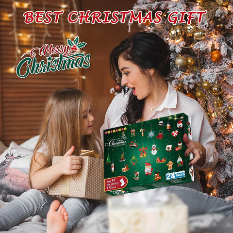24-Pack Christmas Ornament Building Set – Hanging Holiday Decorations