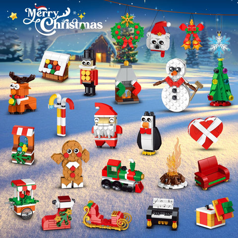 24-Pack Christmas Ornament Building Set – Hanging Holiday Decorations