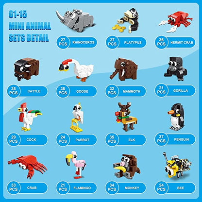 HOGOKIDS 867PCS Animals Building Blocks Sets for Kids, Boys & Girls Friends
